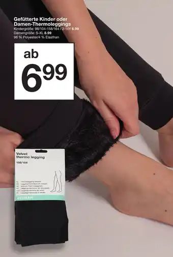 Gefütterte Kinder oder Damen-Thermoleggings