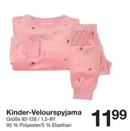 Zeeman Kinder-Velourspyjama Angebot