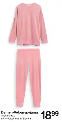 Zeeman Damen-Velourspyjama Angebot