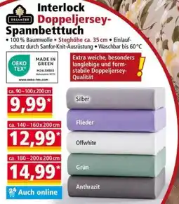 Norma Interlock Doppeljersey-Spannbetttuch Angebot