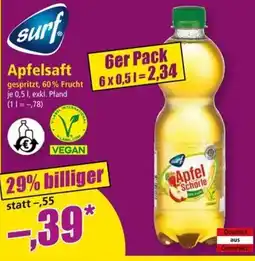 Norma Surf Apfelsaft Angebot