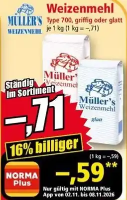 Norma Müller's Weizenmehl Angebot
