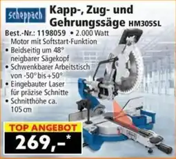 Norma Scheppach Kapp-, Zug- und Gehrungssäge HM305SL Angebot