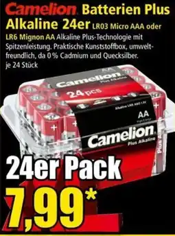 Norma Camelion Batterien Plus Alkaline Angebot
