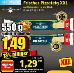 Norma Frischer Pizzateig XXL Angebot