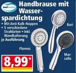 Norma badkomfort Handbrause mit Wasserspardichtung Angebot