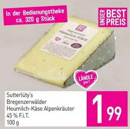 Sutterlüty Sutterlüty's Bregenzerwälder Heumilch-Käse Alpenkräuter Angebot