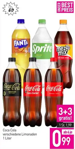 Sutterlüty Coca Cola verschiedene Limonaden Angebot