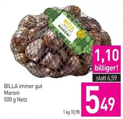 Sutterlüty BILLA immer gut Maroni Angebot