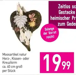 Sutterlüty Moosartikel natur Herz-, Kissen- oder Kreuzform Angebot