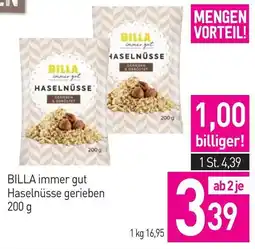 Sutterlüty BILLA immer gut Haselnüsse gerieben Angebot