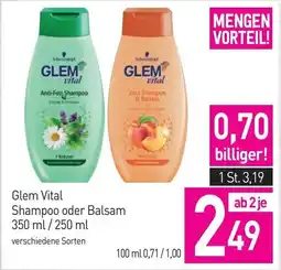 Sutterlüty Glem Vital Shampoo oder Balsam Angebot