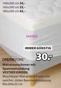 JYSK Dreamzone Matratzenschoner mit Spannumrandung Vestrefjorden Angebot