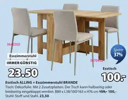 JYSK Esstisch ALLING + Esszimmerstuhl BRANDE Angebot