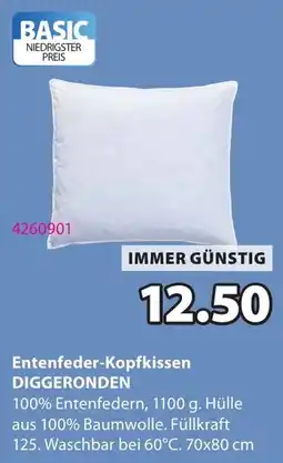JYSK Entenfeder-Kopfkissen DIGGERONDEN Angebot