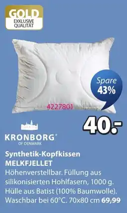 JYSK Kronborg Synthetik-Kopfkissen MELKFJELLET Angebot