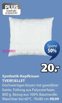JYSK Synthetik-Kopfkissen TVERFJELLET Angebot