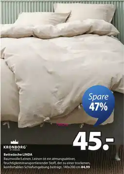 JYSK Kronborg Bettwäsche LINDA Angebot