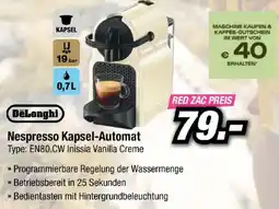 Red Zac DeLonghi Nespresso Kapsel-Automat Angebot