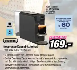 Red Zac DeLonghi Nespresso Kapsel-Automat Angebot