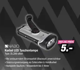 Red Zac NABO Kurbel LED Taschenlampe Angebot
