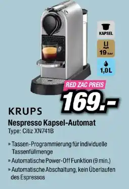 Red Zac Krups Nespresso Kapsel-Automat Angebot