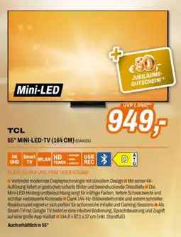 Expert TCL 65" MINI-LED-TV (164 CM) 65A400U Angebot