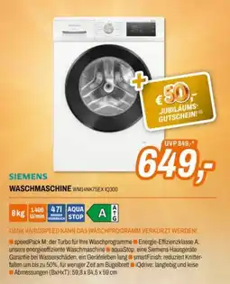 Expert Siemens Waschmaschine WM14NK75EX IQ300 Angebot