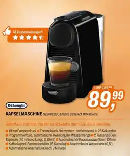 Expert DeLonghi Kapselmaschine Nespresso EN85.B Essenza Mini Black Angebot