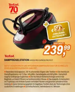 Expert Tefal Dampfbügelstation GV9230 Pro Express Protect Angebot