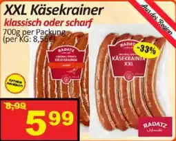 Wurstico Radatz Käsekrainer XXL Angebot