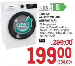 Metro Gorenje Waschmaschine WNHP164SAPS Angebot