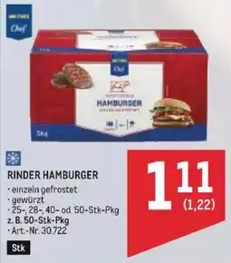 Metro Rinder Hamburger Angebot