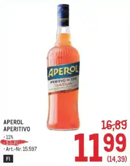 Metro Aperol Aperitivo Angebot