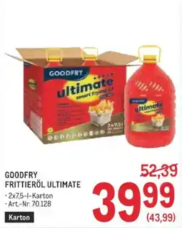 Metro Goodfry Frittieröl Ultimate Angebot