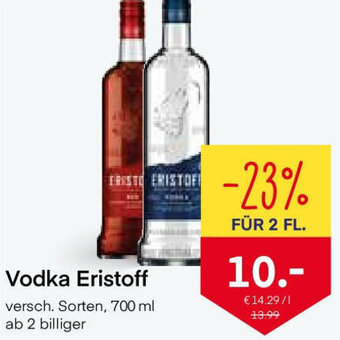 MPreis Vodka Eristoff 700ml Angebot
