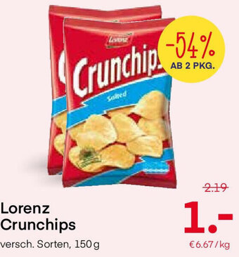 MPreis Lorenz Crunchips 150g Angebot