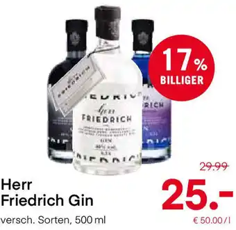 MPreis Herr Friedrich Gin 500ml Angebot