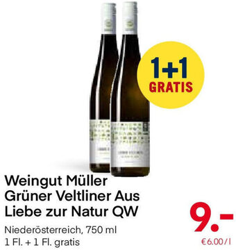 MPreis Weingut Müller Grüner Veltliner Aus Liebe Zur Natur QW 750ml Angebot