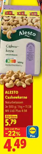 Lidl Alesto Cashewkerne Angebot