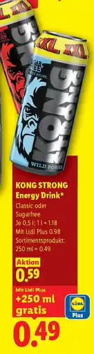 Lidl Kong Strong Energy Drink Angebot