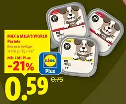 Lidl Max & Mila's World Pastete Angebot
