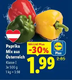 Lidl Paprika Mix aus Österreich Angebot