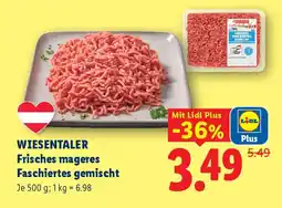 Lidl Wiesentaler Frisches mageres Faschiertes gemischt Angebot