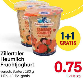 MPreis Zillertaler Heumilch Fruchtjoghurt 180g Angebot