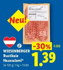 Lidl Wiesenberger Rustikale Haussalami* Angebot