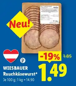 Lidl Wiesbauer Rauchkäsewurst* Angebot