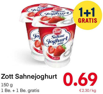 MPreis Zott Sahnejoghurt 150g Angebot