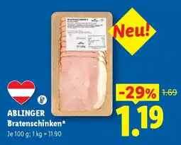 Lidl Ablinger Bratenschinken* Angebot