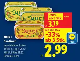 Lidl NURI Sardinen Angebot